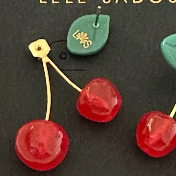 LELE sadoughi cherry 🍒 earrings - Picture 9 of 11